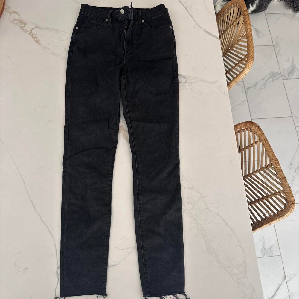 Madewell black high waisted skinny jeans